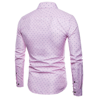 Men's Slim Slim-fit Shirts Casual Floral Floral Shirts