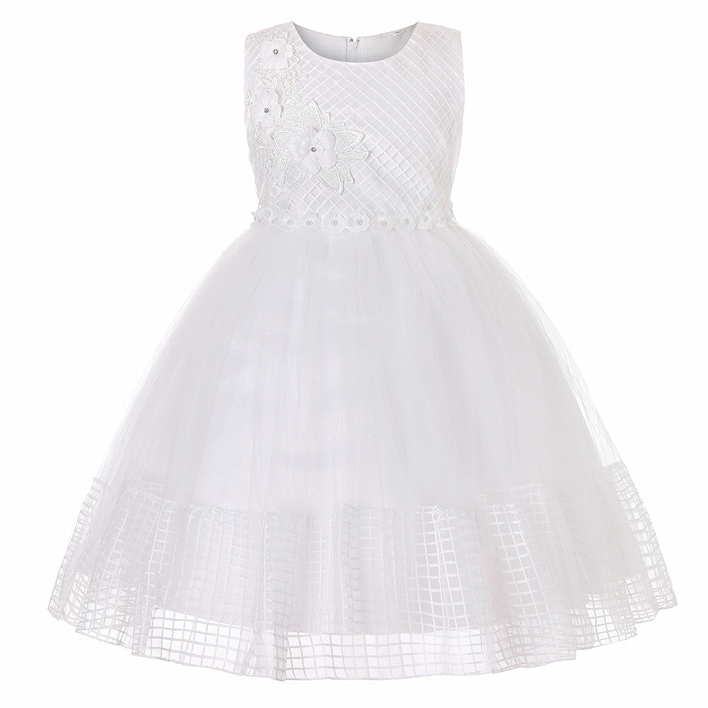 Girls Performance Lace Wedding Dress