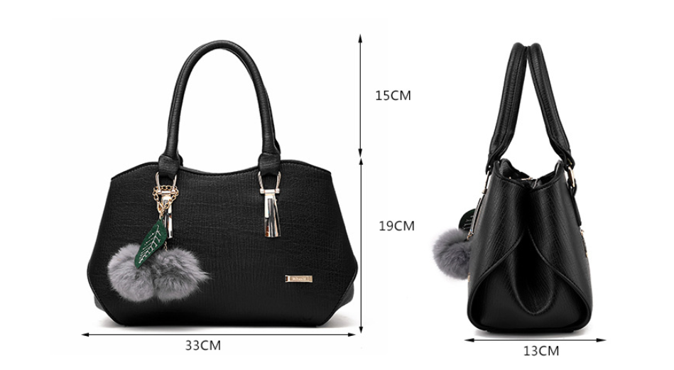 2021 new fashion handbags handbags leather bag and hang the hair ball single shoulder bag