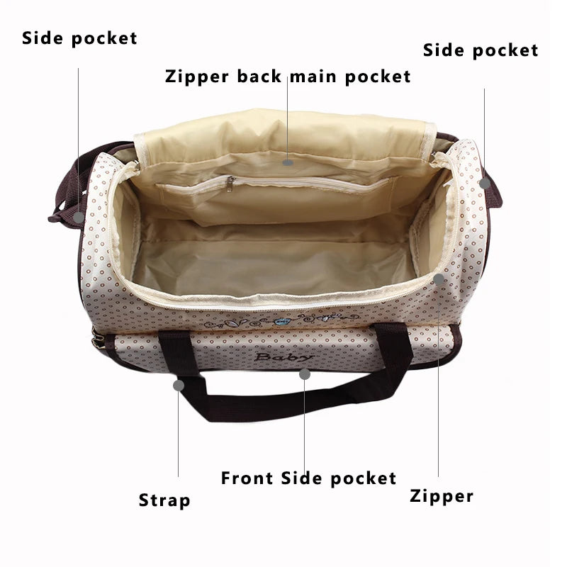 Multifunctional Baby Diaper Bag Baby Care Nappy Bags Print Baby Stroller Bags Mummy Maternity Bag Mom Travel Handbag