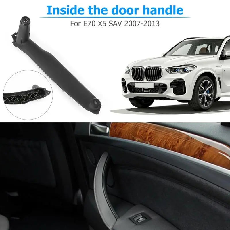 High-quality Car Inner Door Panel Handle Pull Trim Cover Car Accessories For BMW E70 X5 E71 E72 X6 SAV