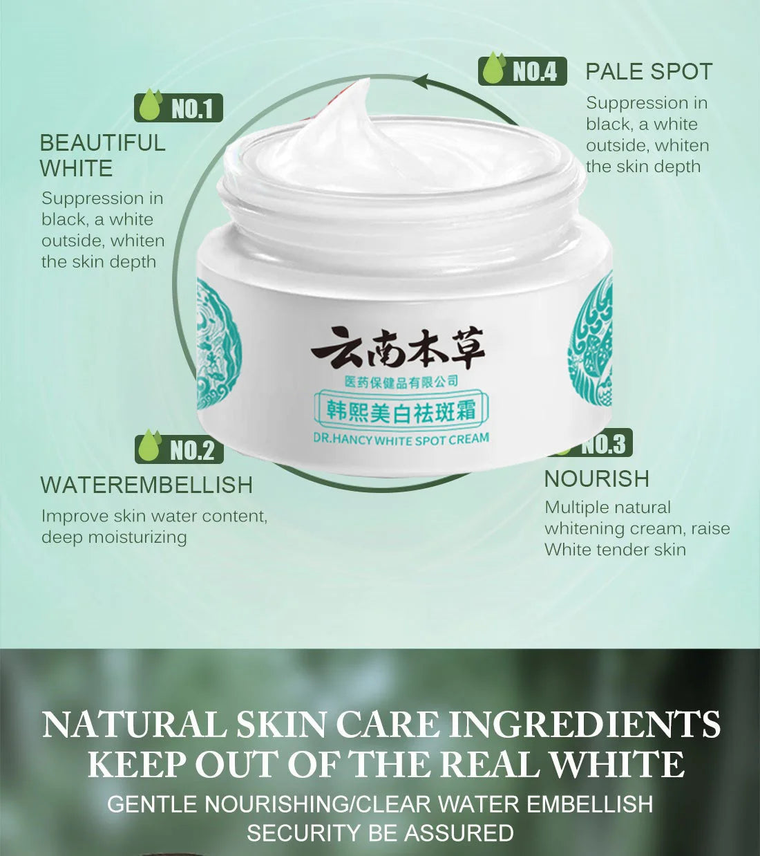 Powerful Herb Whitening Freckle Cream Remove Acne Dark Spot Melanin Fade Melasma Anti-Pigmentation Improve Dullness BrightenFace