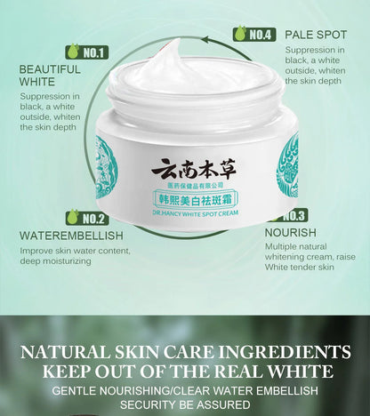 Powerful Herb Whitening Freckle Cream Remove Acne Dark Spot Melanin Fade Melasma Anti-Pigmentation Improve Dullness BrightenFace