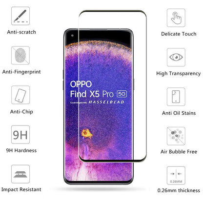 Full Cover Glass For OPPO Find X5 Pro Screen Protector For OPPO Find X5 Pro Tempered Glass Phone Lens Film For OPPO Find X5 Pro