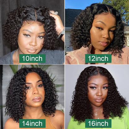 Short Bob Lace Frontal Wig Human Hair 13x4 Deep Wave 180 Density Lace Front Wigs Short Bob Wig Human Hair Lace Frontal Wigs