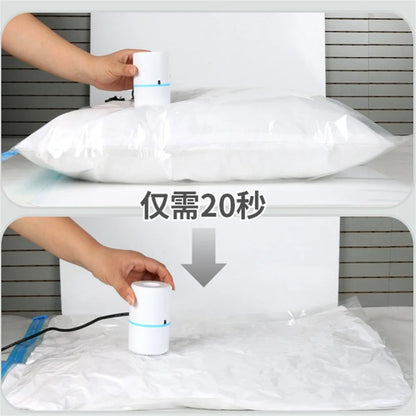 Compressed Bag Electric Pump Travel Vacuum Bag Pump Mini Vacuum Sealer Machine Space Saver for Clothes Food Organizer