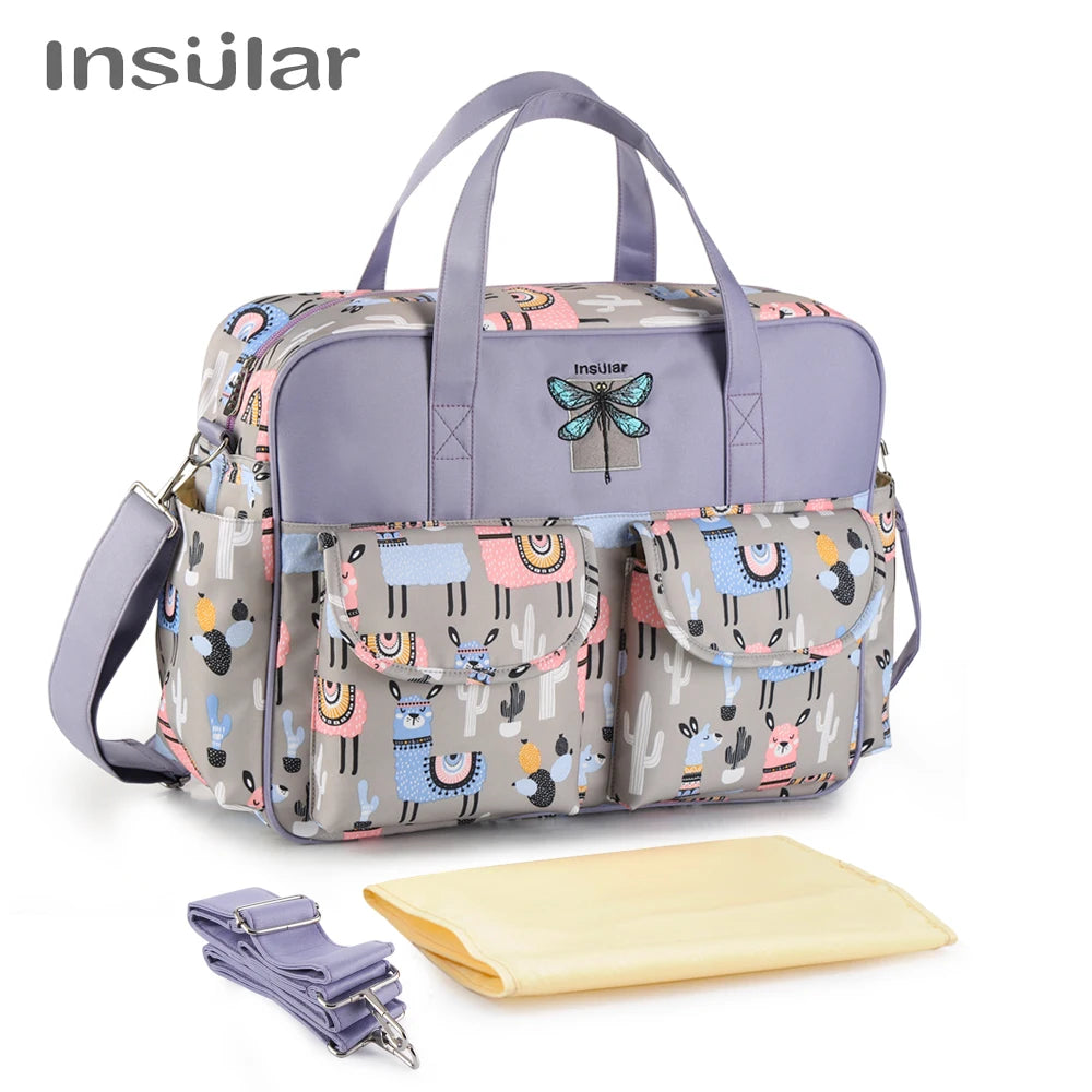 Insular New Style Waterproof Diaper Bag Large Capacity Messenger Travel Bag Multifunctional Maternity Mother Baby Stroller Bags