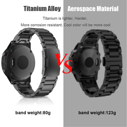 22 26mm Titanium Alloy Band for Garmin Fenix 6X Pro/6X/5X/5X Plus/7X Watchband for Tactix 7/Descent MK2/Instinct 1/2 Bracelet