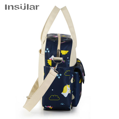 Insular New Style Waterproof Diaper Bag Large Capacity Messenger Travel Bag Multifunctional Maternity Mother Baby Stroller Bags