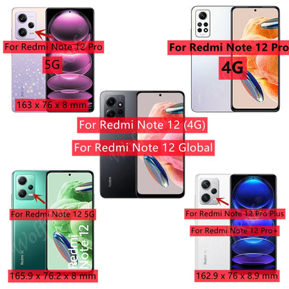 6-in-1 For Redmi Note 12S Glass Redmi Note 12S Full Cover Glue HD 9H Phone Screen Protector For Xiaomi Redmi Note 12S Lens Glass