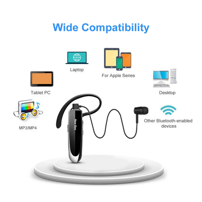 New Bee Bluetooth Earphones V5.0 Headset Wireless Headphones Business Hands-free Earbuds 24H Talk Time Earpiece with Microphone