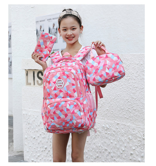 Three-piece Student School Bag Kindergarten Cartoon School Bag