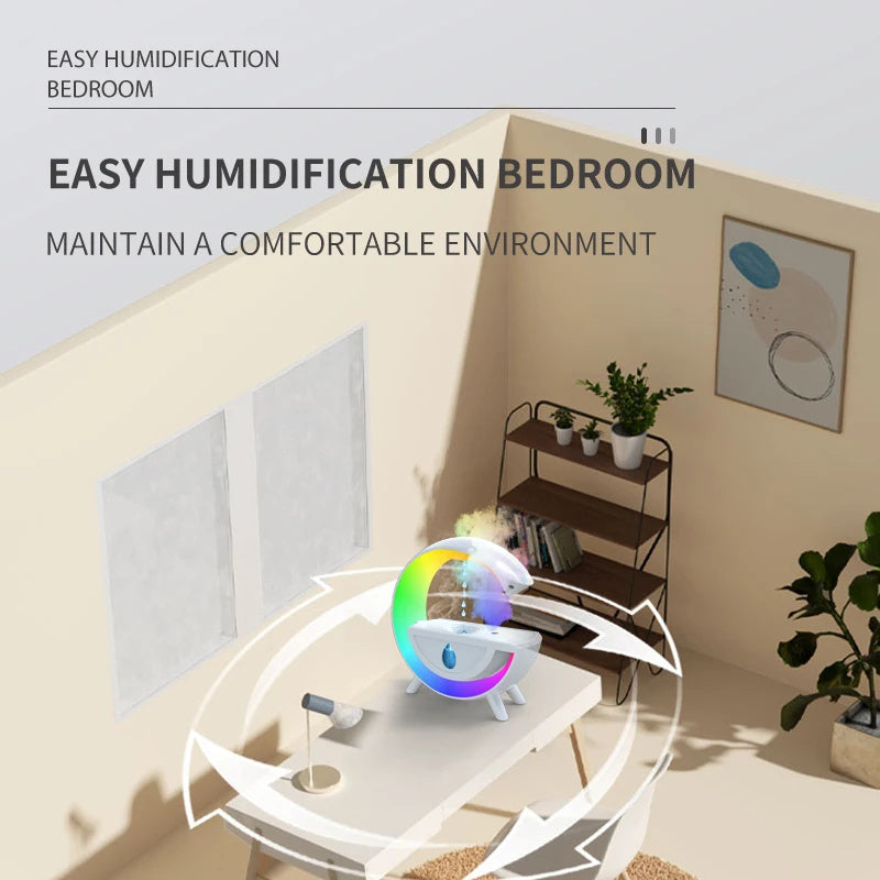 RGB Night Light Water Droplet Sprayer Anti-Gravity Air Humidifier 350ml Creative Home Office Mist Maker Diffuser Christmas Gift