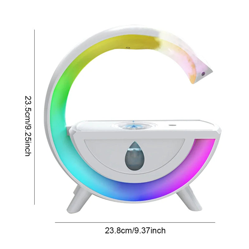 RGB Night Light Water Droplet Sprayer Anti-Gravity Air Humidifier 350ml Creative Home Office Mist Maker Diffuser Christmas Gift